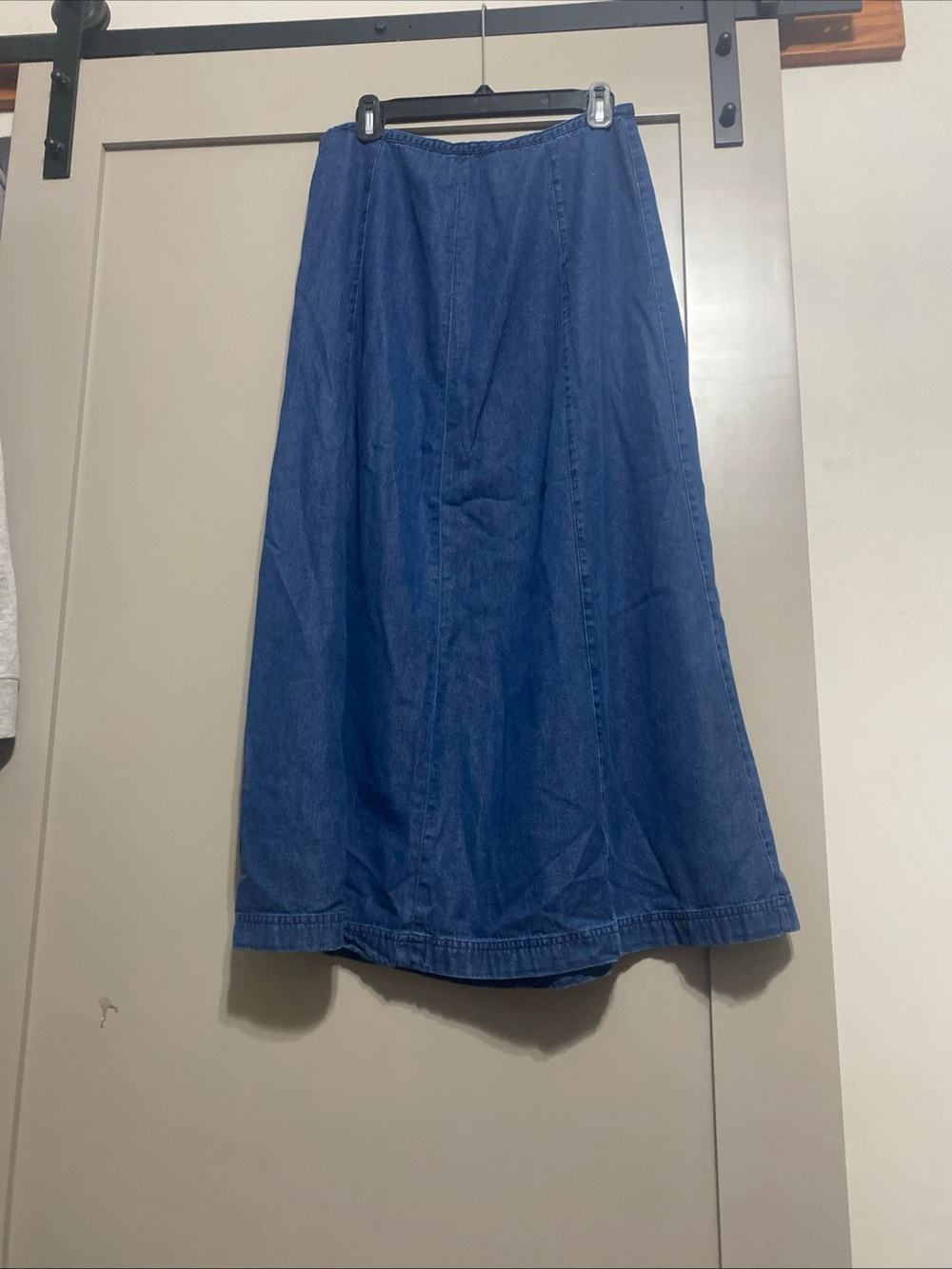 Vintage 90’s Coldwater Creek Deep Blue Denim A-Line Maxi Skirt